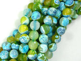 Agate Beads, Blue & Green, 8mm(8.4mm) Faceted-Agate: Round & Faceted-BeadBeyond