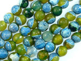 Agate Beads, Blue & Green, 10mm Faceted Round-Agate: Round & Faceted-BeadBeyond