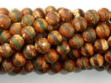 Crackle Tibetan Agate, 10mm Round Beads-Agate: Round & Faceted-BeadBeyond