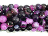 Agate Beads, Pink & Black, 10mm Faceted-Agate: Round & Faceted-BeadBeyond