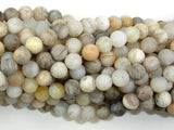 Matte Bamboo Leaf Agate, 6mm Round Beads-Gems: Round & Faceted-BeadBeyond