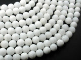 Matte White Jade Beads, 8mm Round Beads-Gems: Round & Faceted-BeadBeyond