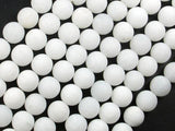 Matte White Jade Beads, 8mm Round Beads-Gems: Round & Faceted-BeadBeyond