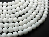 Matte White Jade Beads, Round, 10mm-Gems: Round & Faceted-BeadBeyond