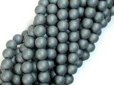Matte Hematite Beads, 8mm Round Beads-Gems: Round & Faceted-BeadBeyond