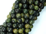 African Green Autumn Jasper Beads, 8mm (8.4mm)-Gems: Round & Faceted-BeadBeyond