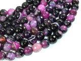 Agate Beads, Pink & Black, 10mm Faceted-Agate: Round & Faceted-BeadBeyond