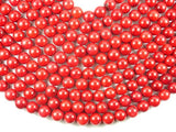 Red Bamboo Coral Beads, 12mm Round Beads-Gems: Round & Faceted-BeadBeyond