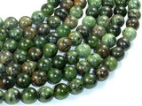 Dendritic Green Jade Beads, 10mm Round Beads-Gems: Round & Faceted-BeadBeyond