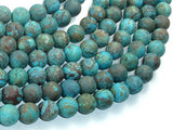 Matte Blue Calsilica Jasper Beads, 10mm, Round Beads-Gems: Round & Faceted-BeadBeyond