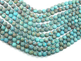 Matte Blue Calsilica Jasper Beads, 10mm, Round Beads-Gems: Round & Faceted-BeadBeyond