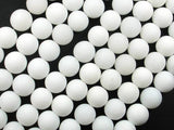 Matte White Jade Beads, Round, 10mm-Gems: Round & Faceted-BeadBeyond