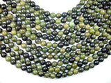 African Green Autumn Jasper Beads, 10mm (10.4mm)-Gems: Round & Faceted-BeadBeyond
