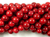 Red Bamboo Coral Beads, 12mm Round Beads-Gems: Round & Faceted-BeadBeyond