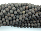 Matte Brown Snowflake Obsidian Beads, 6mm Round Beads-Gems: Round & Faceted-BeadBeyond