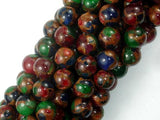 Mosaic Stone Beads-Multi color, 10mm, Round Beads-Gems: Round & Faceted-BeadBeyond