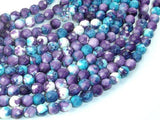 Rain Flower Stone Beads, Blue, Purple, 6mm Faceted Round-Gems: Round & Faceted-BeadBeyond