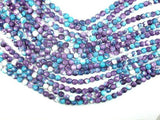 Rain Flower Stone Beads, Blue, Purple, 6mm Faceted Round-Gems: Round & Faceted-BeadBeyond