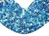Banded Agate Beads, Striped Agate, Blue, 8mm Faceted Round Beads-Gems: Round & Faceted-BeadBeyond