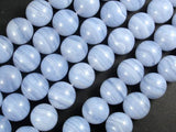 Blue Chalcedony Beads, Blue Lace Agate Beads, 10mm Round-Gems: Round & Faceted-BeadBeyond