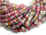 Watermelon Tourmaline Beads, 2x3.8mm Faceted Rondelle-Gems: Round & Faceted-BeadBeyond