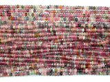 Watermelon Tourmaline Beads, 2x3.8mm Faceted Rondelle-Gems: Round & Faceted-BeadBeyond