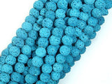 Blue Lava Beads, 6mm (6.5mm) Round Beads-Gems: Round & Faceted-BeadBeyond