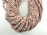 Rain Flower Stone, Pink, Gray, 4mm Round Beads-Gems: Round & Faceted-BeadBeyond