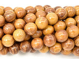 Yellow Wood Beads, Nangka Wood Beads, 10mm (10.3mm) Round Beads, 43 Inch-Wood-BeadBeyond