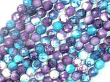Rain Flower Stone Beads, Blue, Purple, 6mm Faceted Round-Gems: Round & Faceted-BeadBeyond
