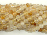 Yellow Quartz, 6mm(6.3mm) Round Beads-Gems: Round & Faceted-BeadBeyond
