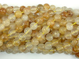 Yellow Quartz, 8mm(8.3mm) Round Beads-Gems: Round & Faceted-BeadBeyond