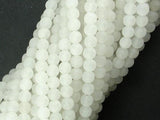 Matte White Jade Beads, 4mm Round Beads-Gems: Round & Faceted-BeadBeyond
