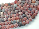 Frosted Matte Agate, Dragon Vein Agate, 10mm Round Beads-Gems: Round & Faceted-BeadBeyond