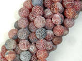 Frosted Matte Agate, Dragon Vein Agate, 10mm Round Beads-Gems: Round & Faceted-BeadBeyond