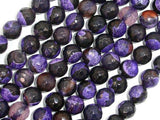 Agate Beads, Purple & Black, 8mm Faceted-Agate: Round & Faceted-BeadBeyond