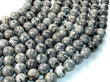Gray Picture Jasper Beads, Round, 10mm-Gems: Round & Faceted-BeadBeyond