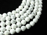 White Howlite, 10mm(10.5mm) Round beads-Gems: Round & Faceted-BeadBeyond