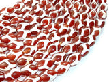 Tibetan Agate Beads, Red, Rice, 10mm x 14mm-Gems:Assorted Shape-BeadBeyond