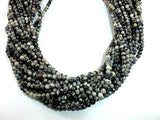 Black Line Jasper Beads, Silk Stone, Spider Web Jasper, Round, 4mm-Gems: Round & Faceted-BeadBeyond