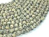 Matte Dalmation Jasper Beads, Round, 8mm-Gems: Round & Faceted-BeadBeyond