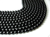 Black Tourmaline Beads, Round, 10mm-Gems: Round & Faceted-BeadBeyond