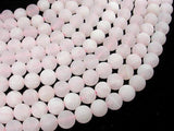 Matte Rose Quartz Beads, Round, 10mm-Gems: Round & Faceted-BeadBeyond