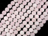 Matte Rose Quartz Beads, Round, 10mm-Gems: Round & Faceted-BeadBeyond