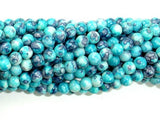 Rain Flower Stone Beads, Blue, 4mm Round Beads-Gems: Round & Faceted-BeadBeyond