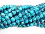 Rain Flower Stone Beads, Blue, 6mm Round Beads-Gems: Round & Faceted-BeadBeyond