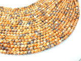 Rain Flower Stone, Orange, 6mm Round Beads-Gems: Round & Faceted-BeadBeyond