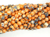 Rain Flower Stone, Orange, 6mm Round Beads-Gems: Round & Faceted-BeadBeyond