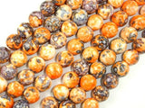 Rain Flower Stone, Orange, 10mm Round Beads-Gems: Round & Faceted-BeadBeyond