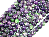 Rain Flower Stone, Purple, Green, 8mm Round Beads-Gems: Round & Faceted-BeadBeyond